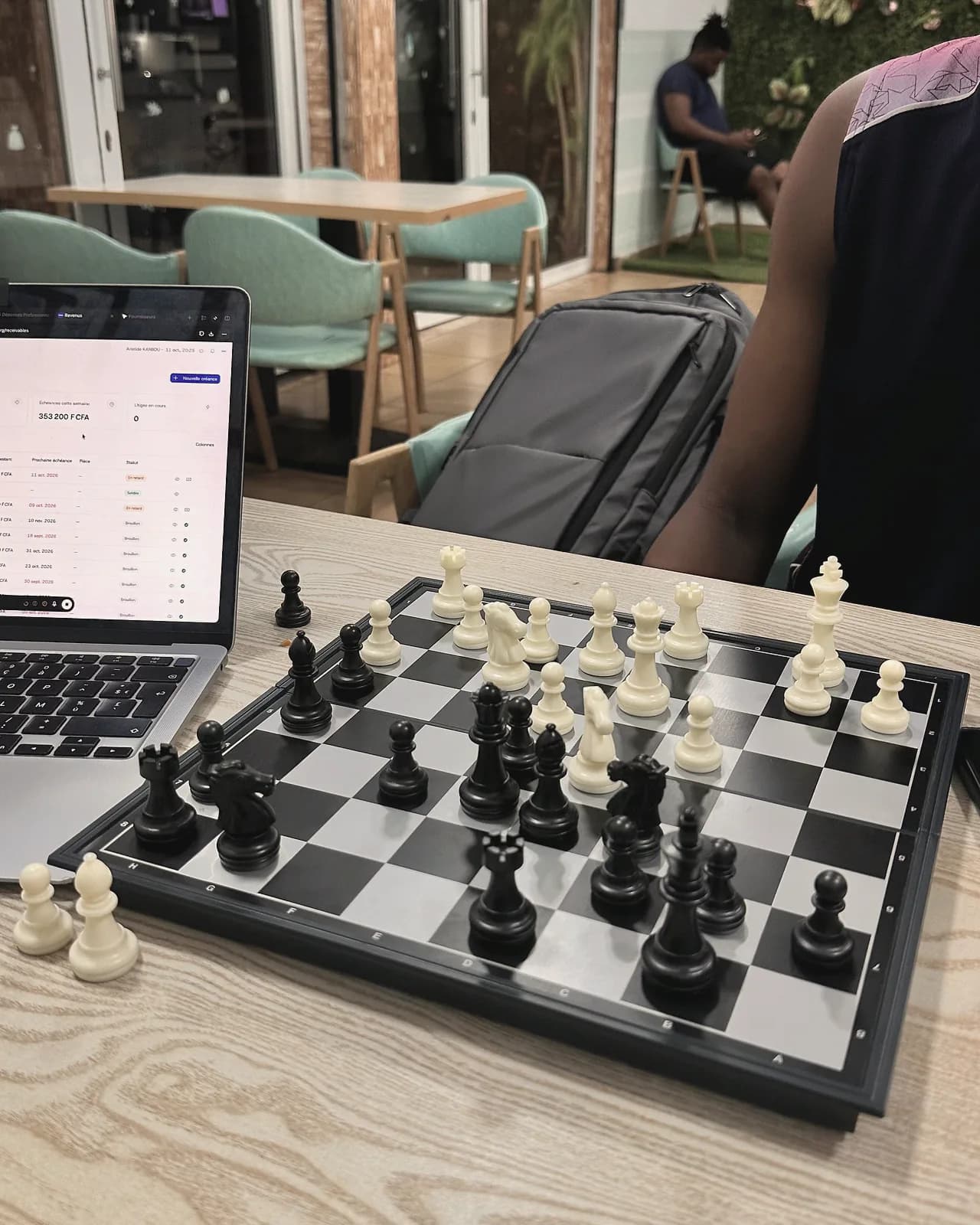 Hard mode: the board on one side, the code on the other