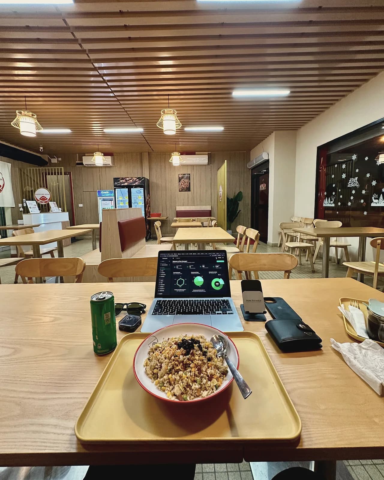 The canteen at noon