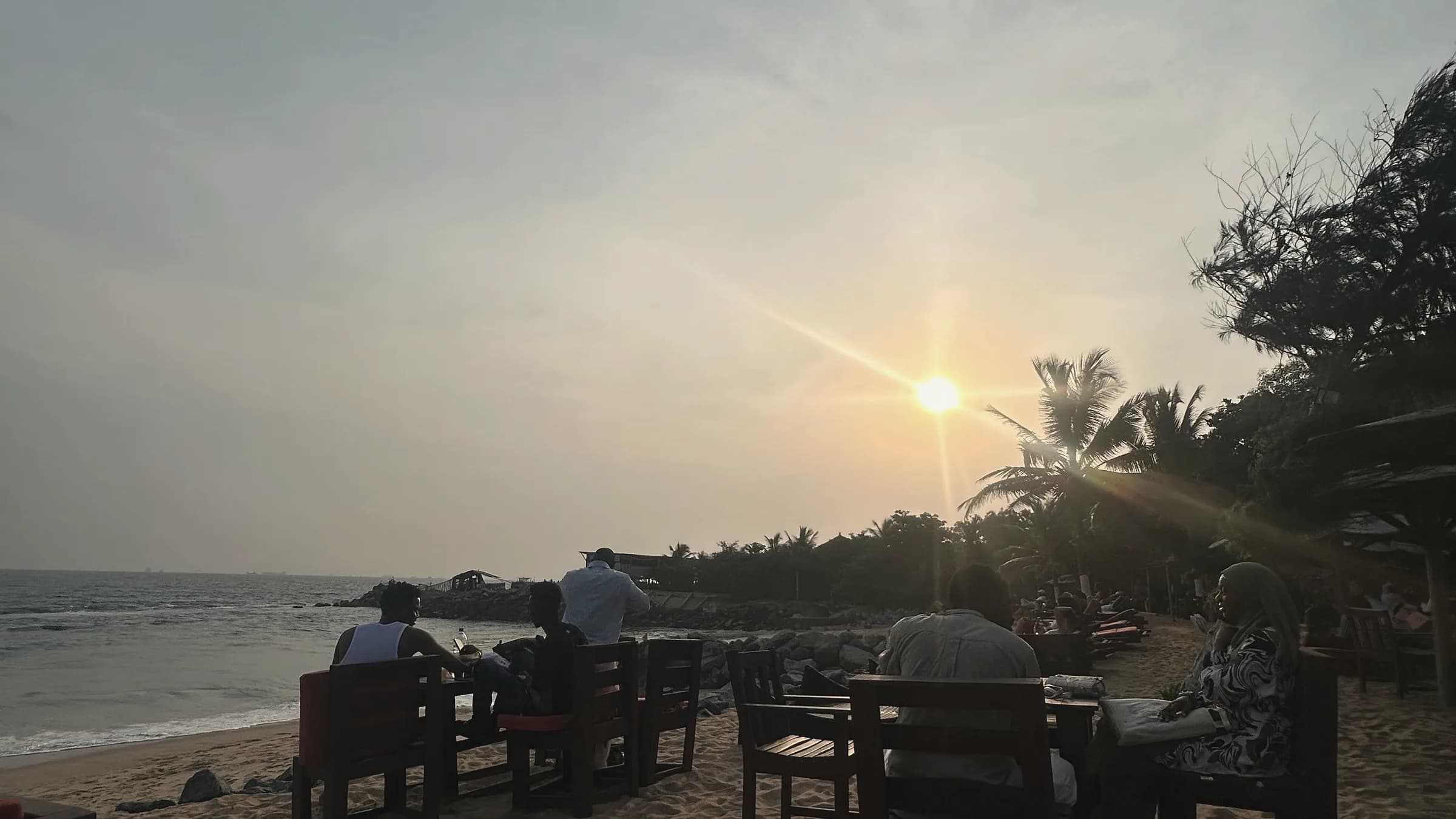 Sundown on the beach