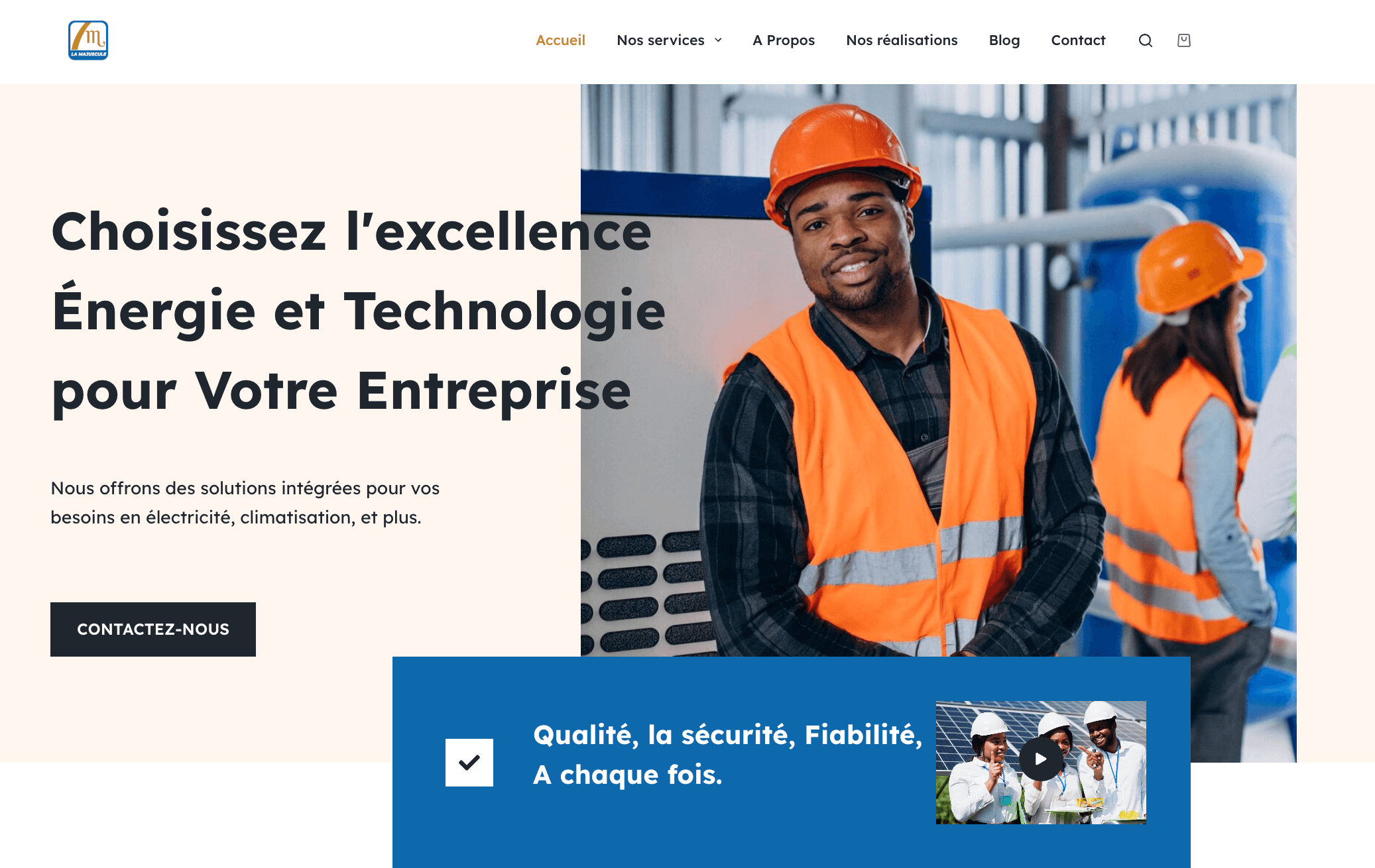 La Majuscule – Site vitrine institutionnel